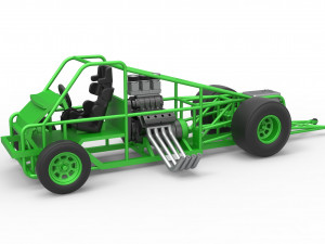 Dragster Van Scale 1 to 25 3D Принт Модель