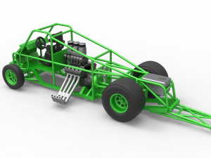 Dragster Van Scale 1 to 25 3D Принт Модель