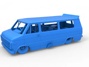 Dragster Van Scale 1 to 25 3D Print Model