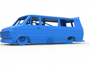 Dragster Van Scale 1 to 25 3D Принт Модель