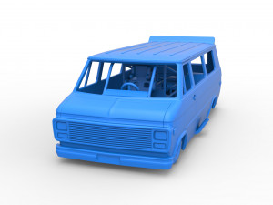 Dragster Van Scale 1 to 25 3D Принт Модель