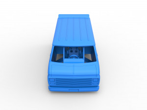 Dragster Van Scale 1 to 25 3D Принт Модель