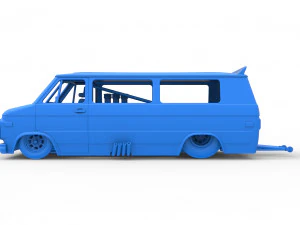 Dragster Van Scale 1 to 25 3D Print Model