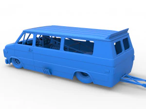 Dragster Van Scale 1 to 25 3D Print Model