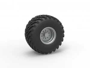 Stuur van vintage monstertruck schaal 1 t/m 25 3D printmodel