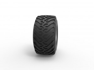 Wheel from vintage monster truck Scale 1 to 25 3D Принт Модель