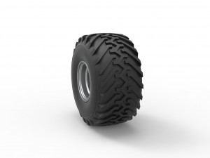 Wheel from vintage monster truck Scale 1 to 25 3D Принт Модель
