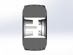 Wheel from vintage monster truck Scale 1 to 25 3D Принт Модель