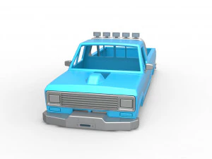 Shell of vintage Ranger Monster Truck Scale 1 to 25 3D Print Model