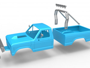 Shell of vintage Ranger Monster Truck Scale 1 to 25 Modelo de Impressão 3D