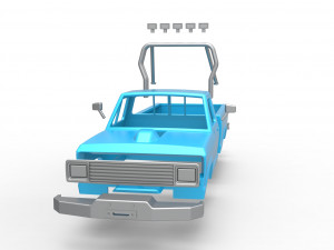 Shell of vintage Ranger Monster Truck Scale 1 to 25 Modelo de Impressão 3D