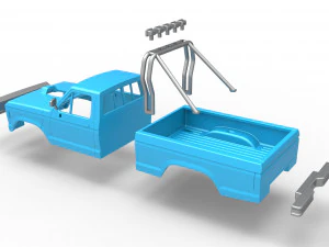 Shell of vintage Ranger Monster Truck Scale 1 to 25 3D Print Model