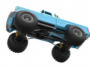 Vintage Monster Truck Scale 1 to 25 3D-printmodel