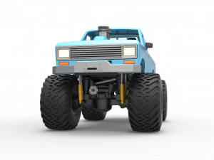 Vintage Monster Truck Scale 1 to 25 3D Print Model