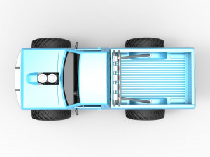 Vintage Monster Truck Scale 1 to 25 3D-printmodel