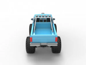Vintage Monster Truck Scale 1 to 25 3D Print Model