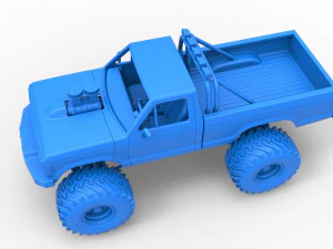 Vintage Monster Truck Scale 1 to 25 3D Print Model