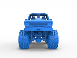 Vintage Monster Truck Scale 1 to 25 3D-printmodel