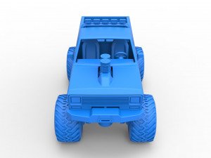 Vintage Monster Truck Scale 1 to 25 3D-printmodel