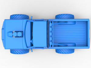 Vintage Monster Truck Scale 1 to 25 3D-printmodel