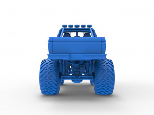 Vintage Monster Truck Scale 1 to 25 3D-printmodel