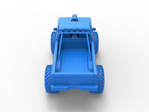 Vintage Monster Truck Scale 1 to 25 3D-printmodel
