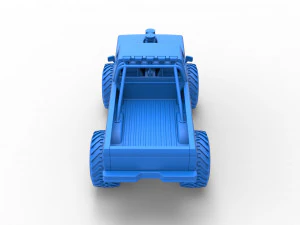 Vintage Monster Truck Scale 1 to 25 3D Print Model