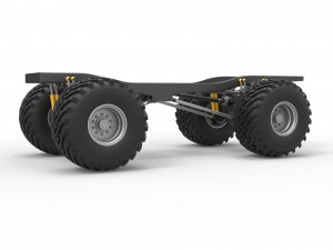 Chassis of vintage Ranger monster truck Scale 1 to 25 Modello di stampa 3D