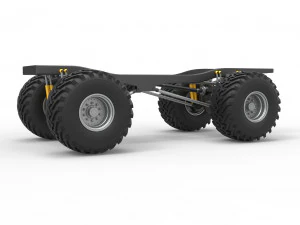 Chassis of vintage Ranger monster truck Scale 1 to 25 3D Print Model