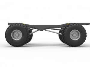 Chassis of vintage Ranger monster truck Scale 1 to 25 3D Print Model