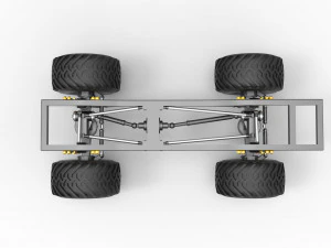 Chassis of vintage Ranger monster truck Scale 1 to 25 3D Print Model