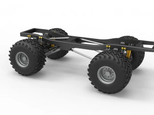 Chassis of vintage Ranger monster truck Scale 1 to 25 3D Print Model