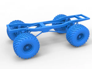 Chassis of vintage Ranger monster truck Scale 1 to 25 3D Print Model