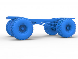 Chassis of vintage Ranger monster truck Scale 1 to 25 Modello di stampa 3D