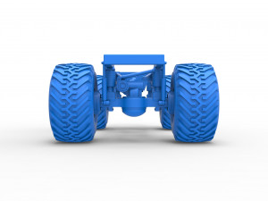 Chassis of vintage Ranger monster truck Scale 1 to 25 Modello di stampa 3D