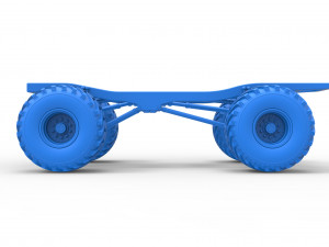 Chassis of vintage Ranger monster truck Scale 1 to 25 Modello di stampa 3D