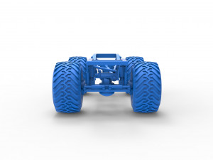 Chassis of vintage Ranger monster truck Scale 1 to 25 Modello di stampa 3D