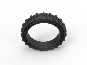 Tractor Cup tire Version 2 Scale 1 to 25 Model do druku 3D
