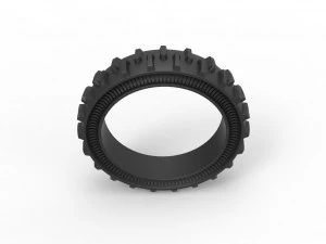 Tractor Cup tire Version 2 Scale 1 to 25 3D Print Model