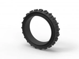 Tractor Cup tire Version 2 Scale 1 to 25 3D Print Model