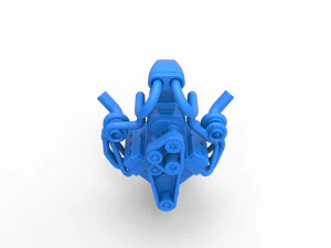 Twin turbo supercharged V8 Engine Version 4 Scale 1 to 25 3D Print Model