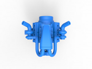 Twin turbo supercharged V8 Engine Version 4 Scale 1 to 25 3D Print Model