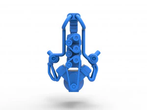 Twin turbo supercharged V8 Engine Version 5 Scale 1 to 25 3D Print Model