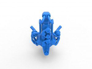 Twin turbo supercharged V8 Engine Version 5 Scale 1 to 25 3D Print Model