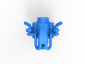 Twin turbo supercharged V8 Engine Version 5 Scale 1 to 25 3D Print Model