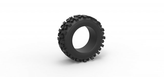 Offroad tire 105 Scale 1 to 25 3D Print Model .c4d .max .obj .3ds .fbx .stl .blend 