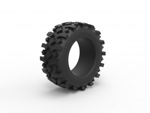 Offroad tire 105 Scale 1 to 25 3D Print Model
