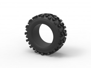 Offroad tire 105 Scale 1 to 25 3D Print Model