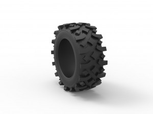 Offroad tire 105 Scale 1 to 25 3D Print Model