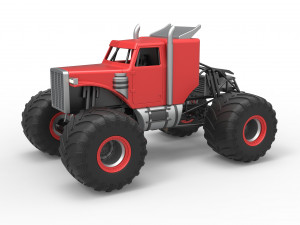 Diecast Monster tow Truck Scale 1 to 25 3D Print Model
